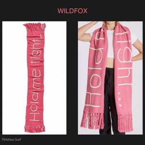 WILDFOX COUTURE Flirtatious ‘Hold Me Tight’ Chainlink Scarf in Doll Pink